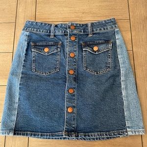 Madewell short denim skirt